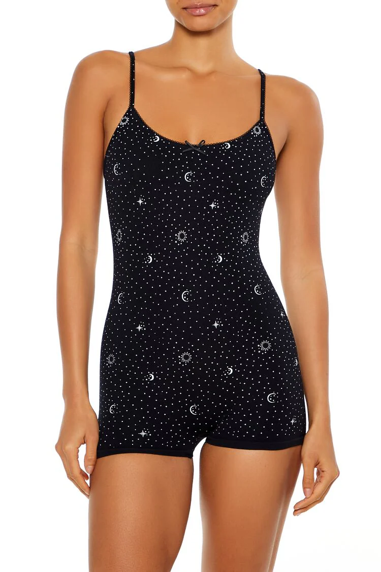 Seamless Moon & Star Lingerie Romper - Image 2