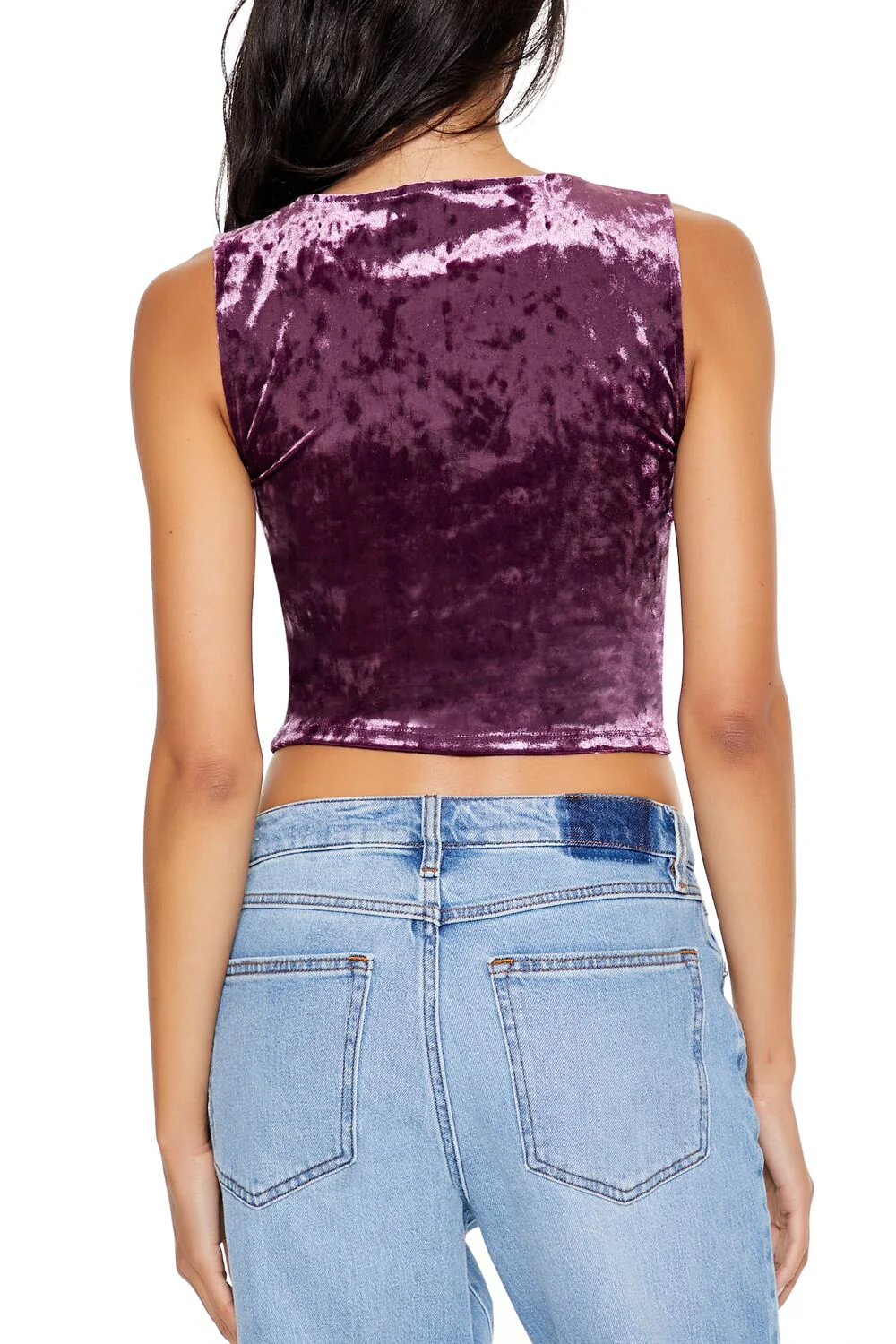 Crushed Velvet Crop Top - Image 10
