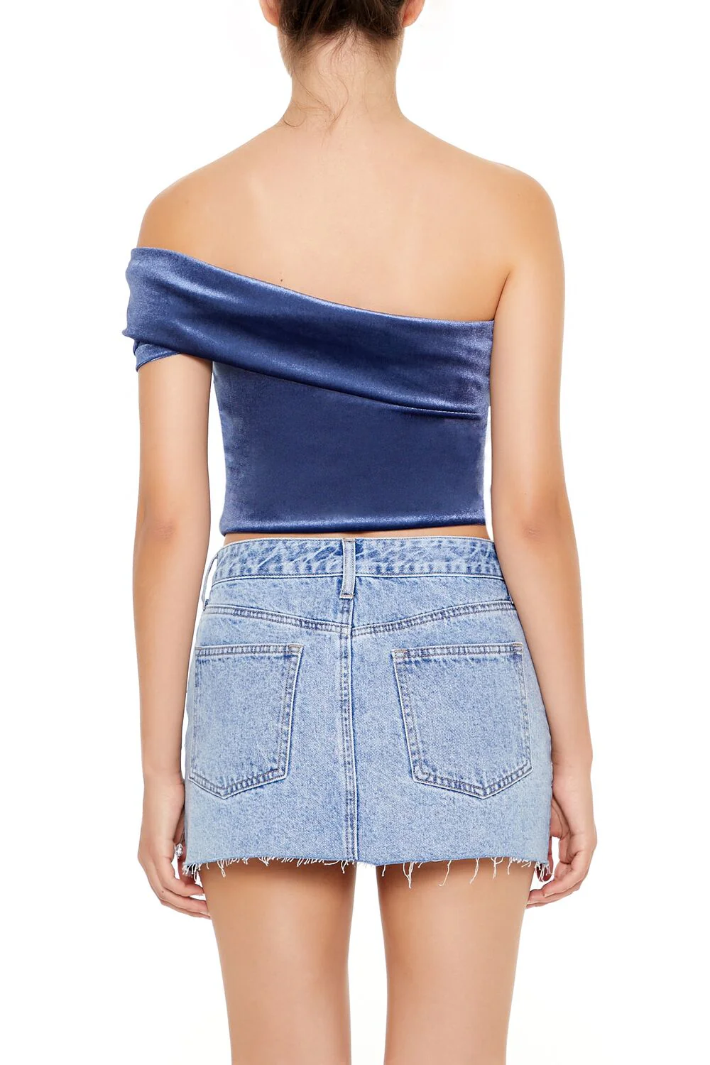 Velvet One-Shoulder Crop Top - Image 10