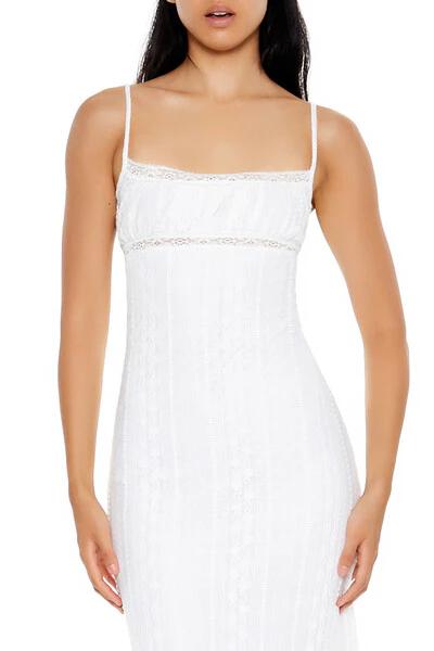 Eyelash Lace Cami Midi Dress - Image 2