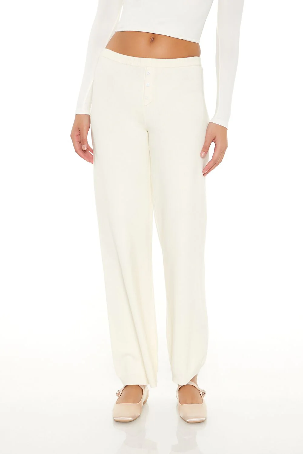 Sweater-Knit Straight-Leg Pants - Image 2