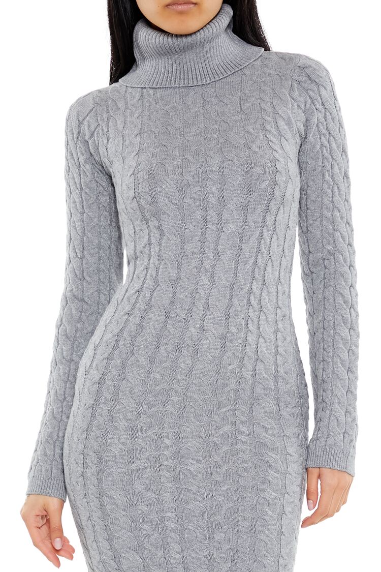Cable Knit Midi Sweater Dress - Image 5