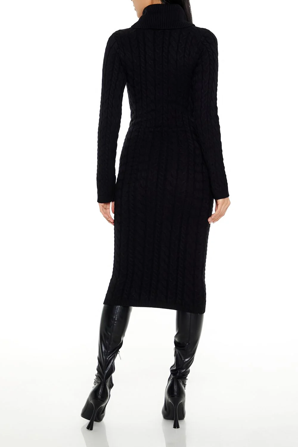 Cable Knit Midi Sweater Dress - Image 9