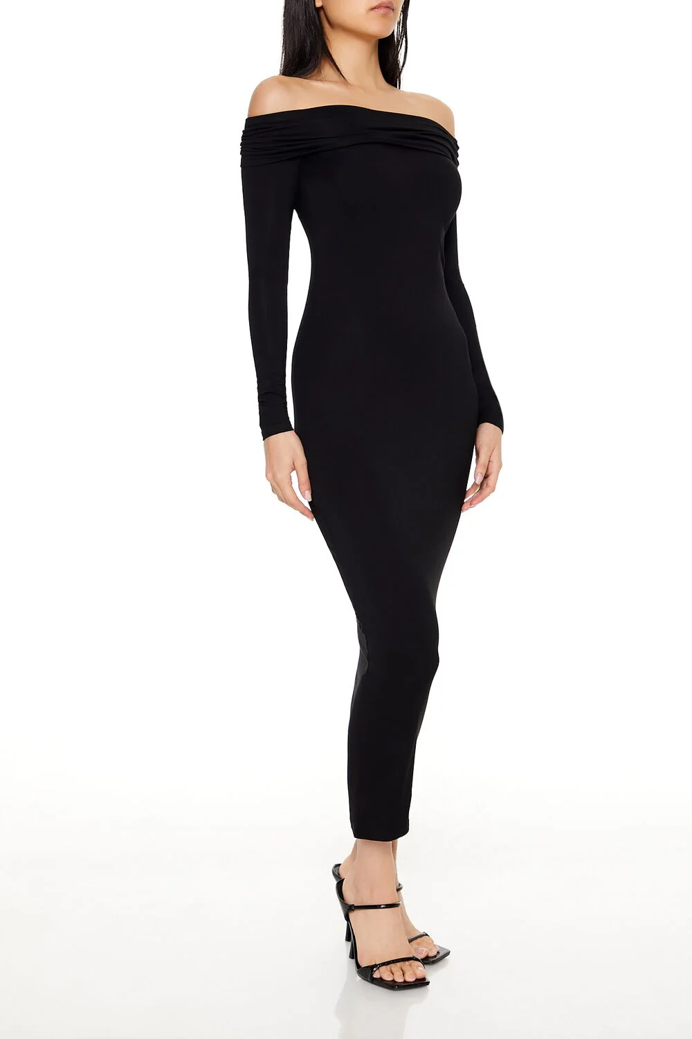 Foldover Off-the-Shoulder Midi Dress - Image 3