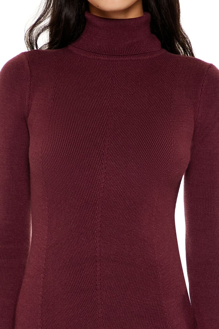 Turtleneck Midi Sweater Dress - Image 10