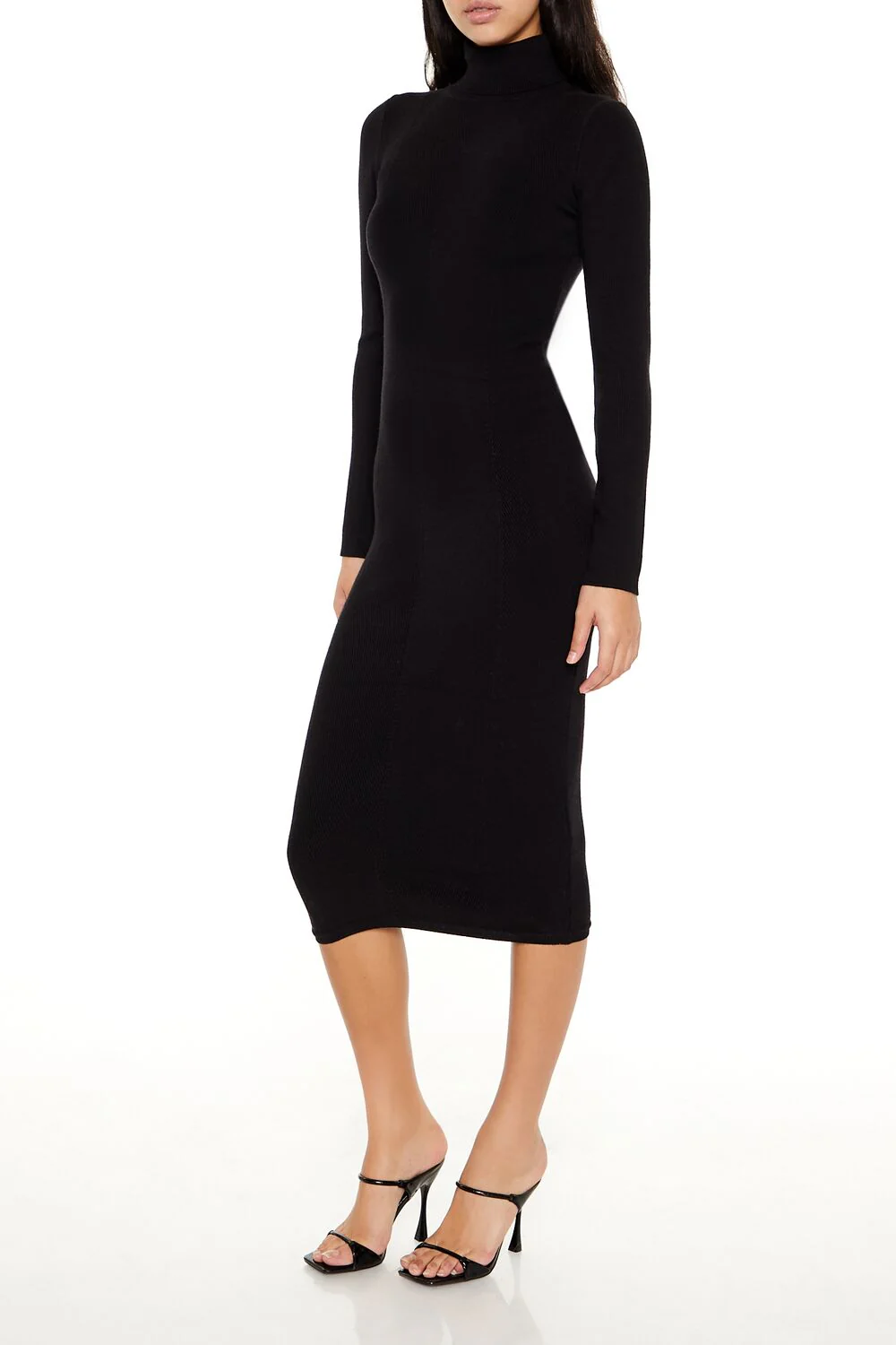 Turtleneck Midi Sweater Dress - Image 3