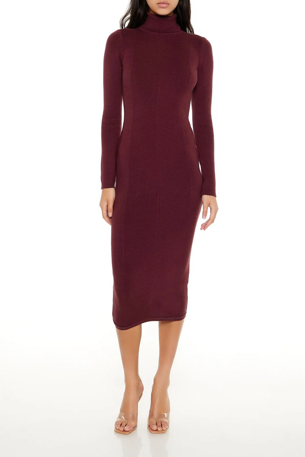 Turtleneck Midi Sweater Dress - Image 6