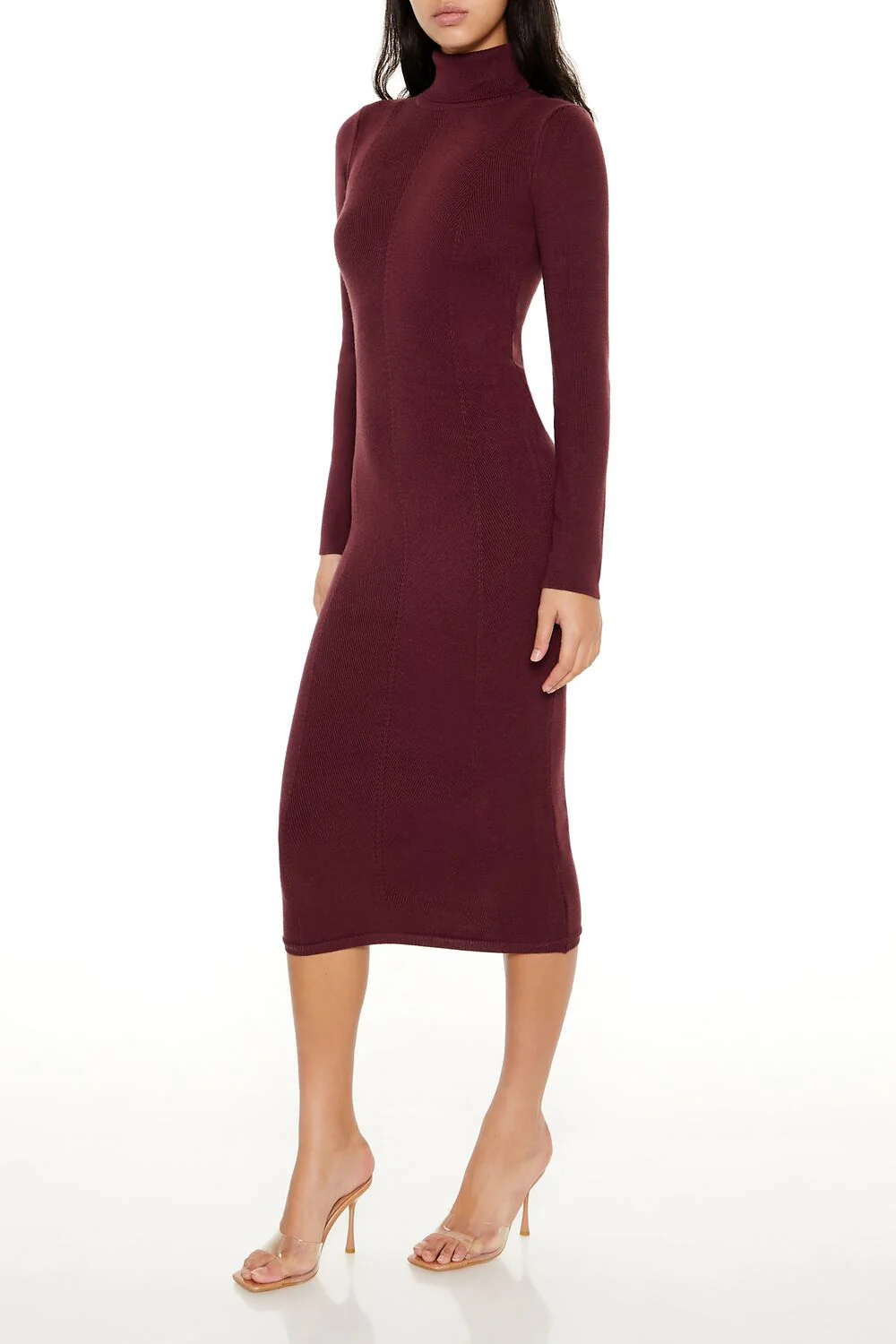 Turtleneck Midi Sweater Dress - Image 8