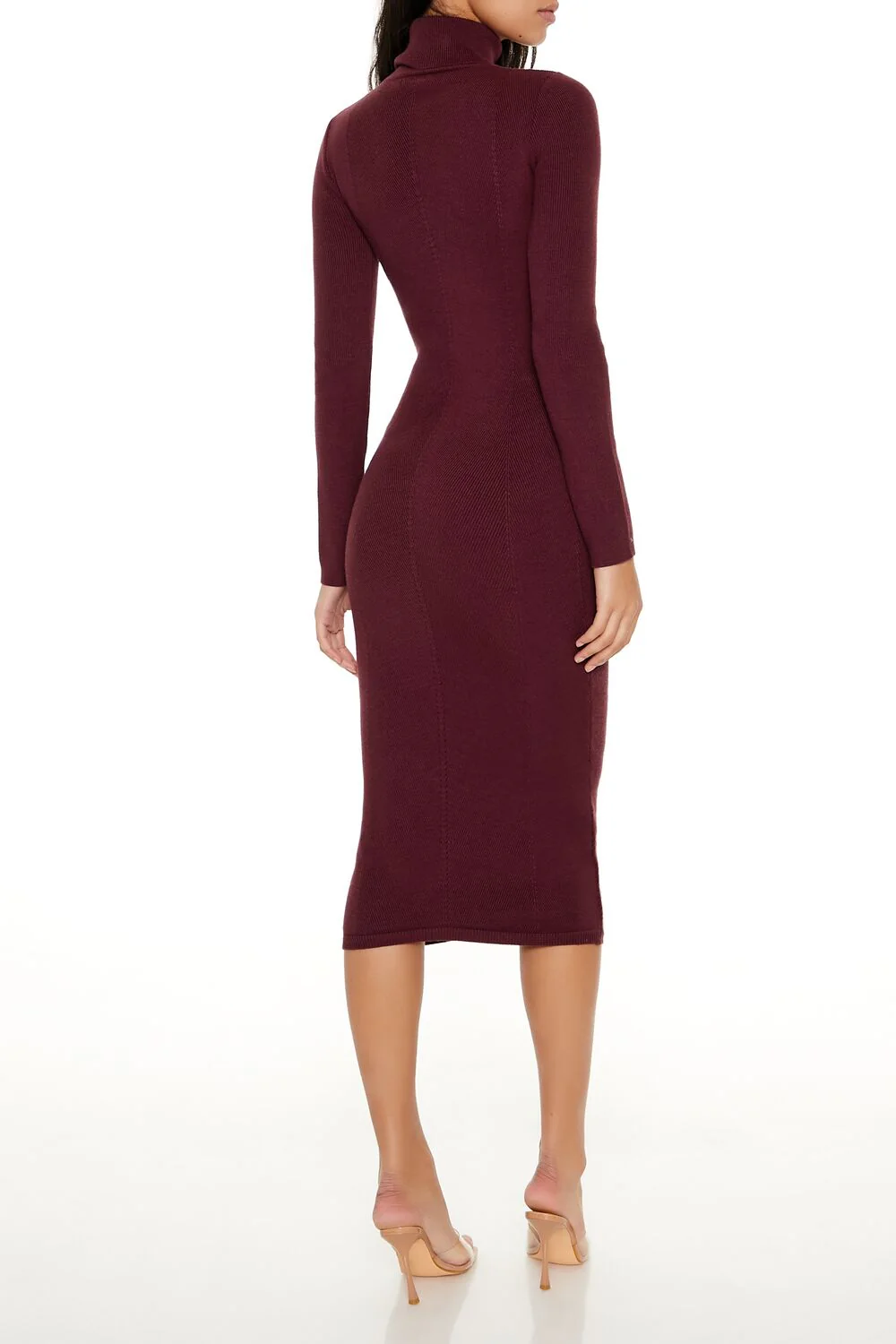 Turtleneck Midi Sweater Dress - Image 9