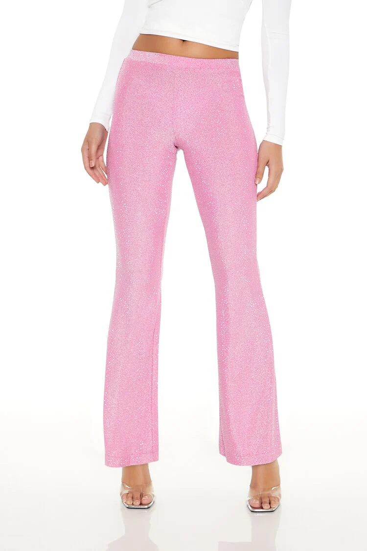 Glitter High-Rise Flare Pants - Image 2