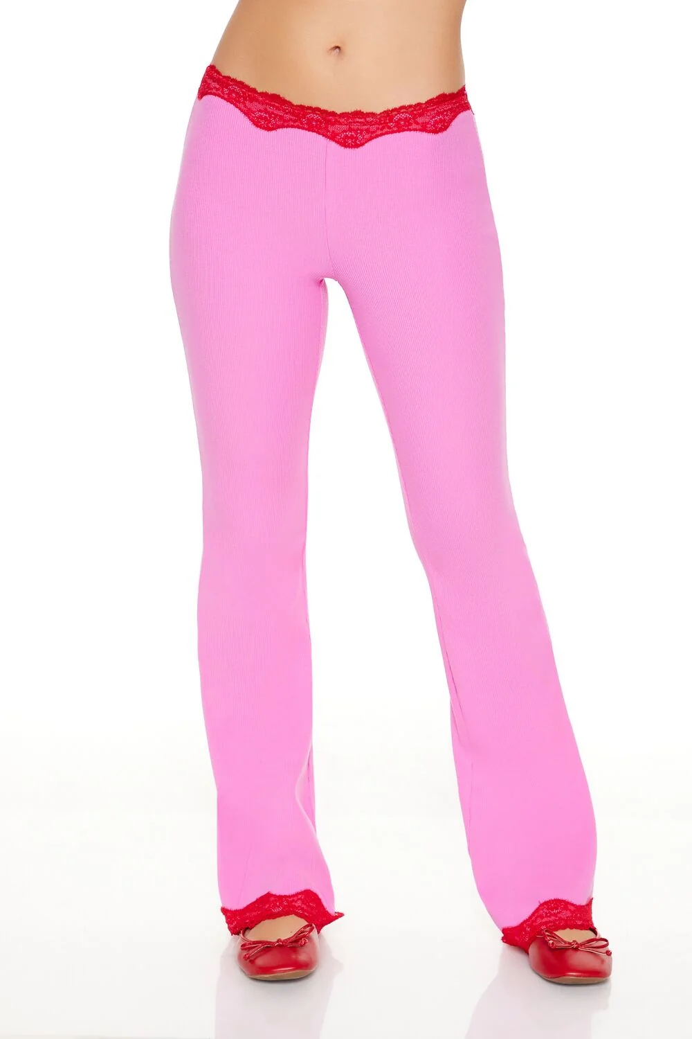 Lace-Trim Flare Leggings - Image 2
