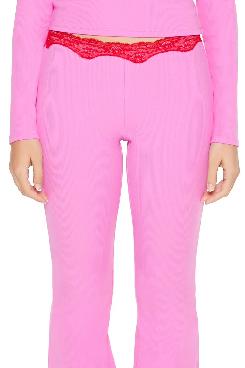 Lace-Trim Flare Leggings - Image 5