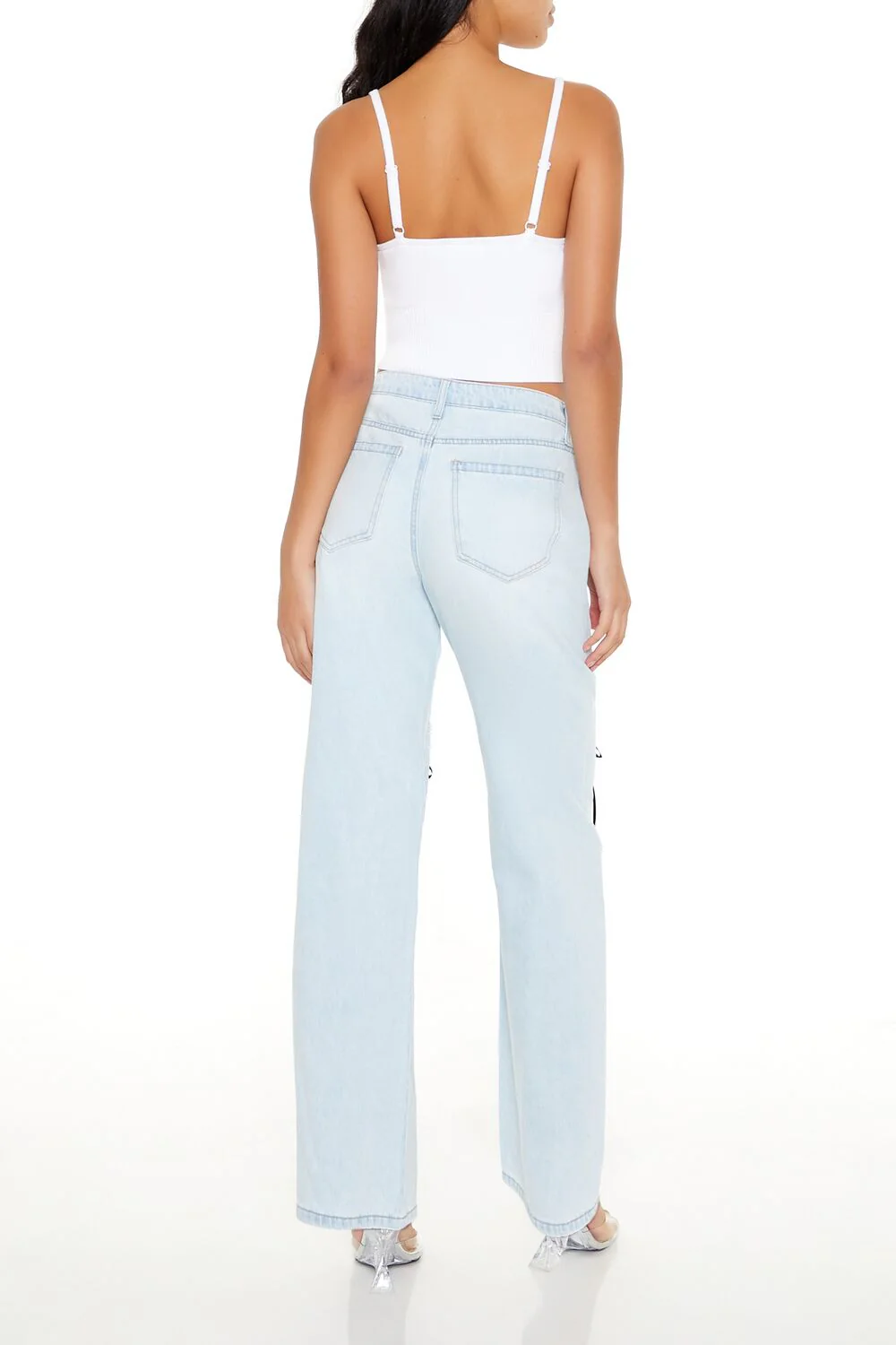 Heart Cutout High-Rise Jeans - Image 4