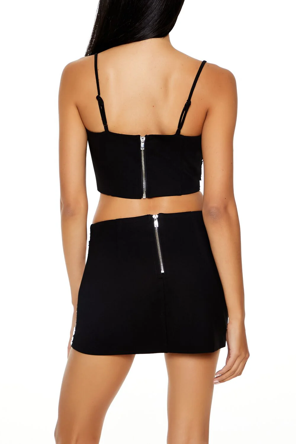 Metallic Mirrored Geo Cropped Cami - Image 5