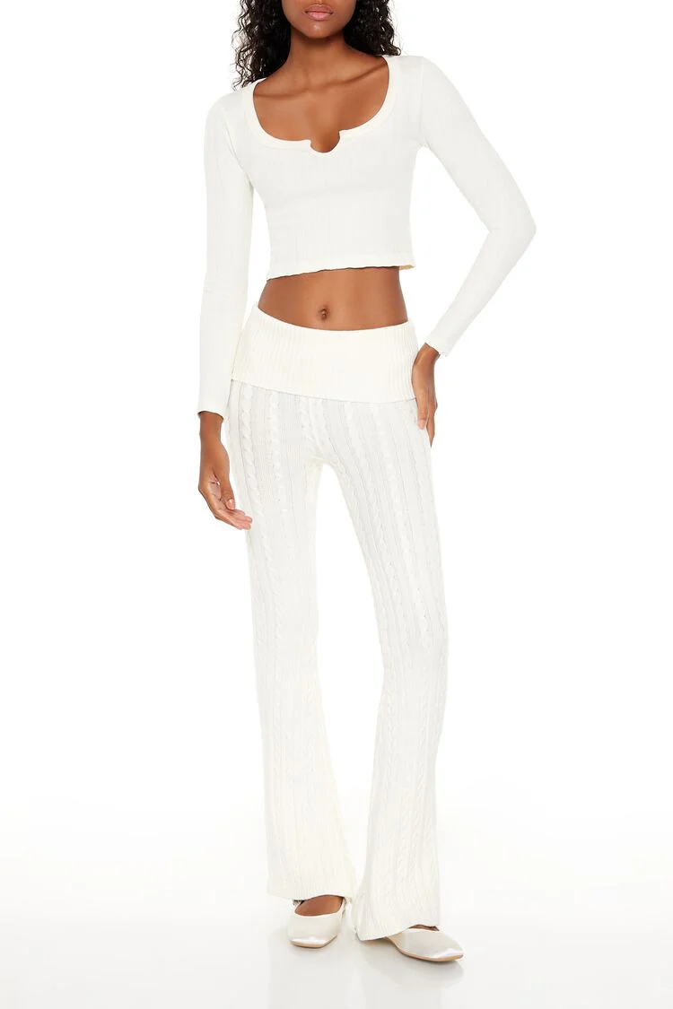 Seamless Split-Neck Crop Top - Image 2