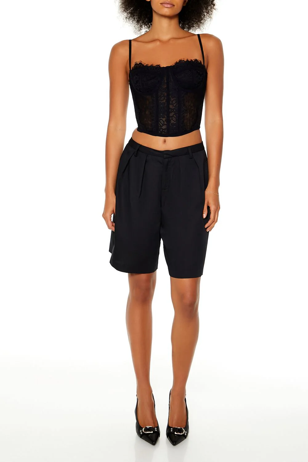 Lace Cropped Bustier Cami - Image 2