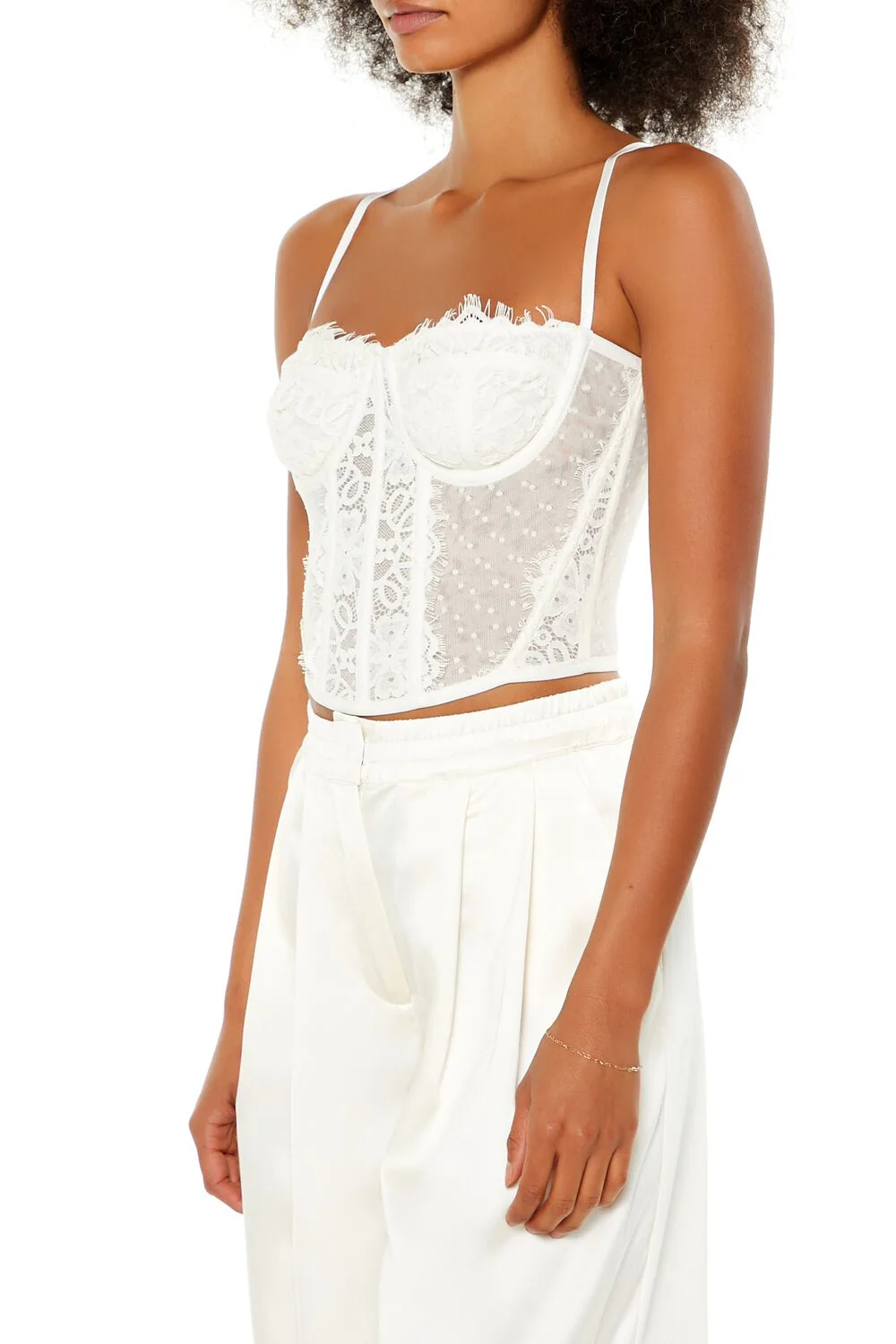 Lace Cropped Bustier Cami - Image 9