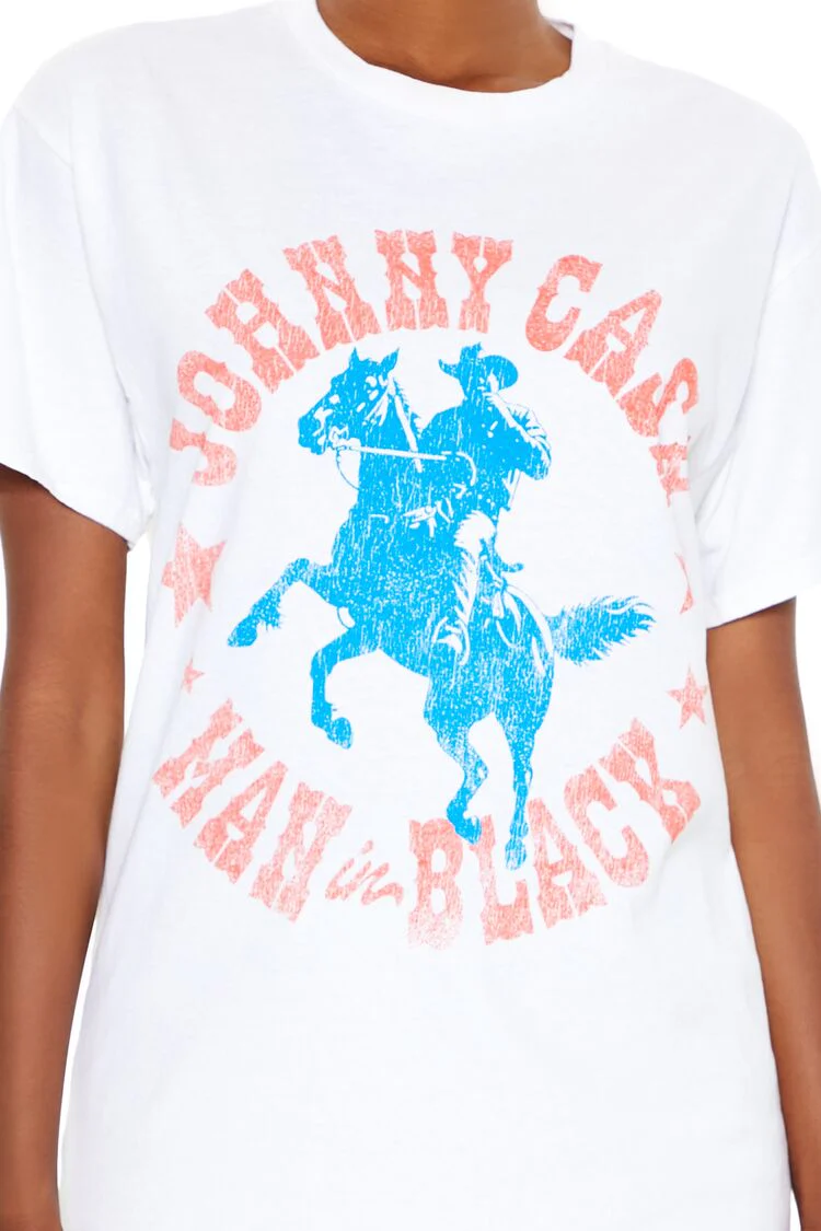 Johnny Cash Man in Black Tee - Image 3