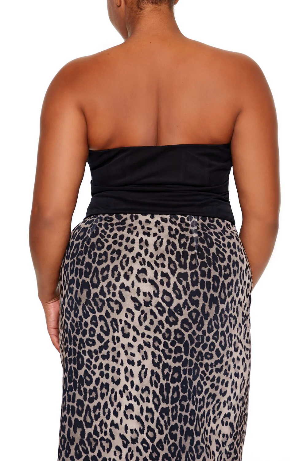 Plus Size Ruched Mesh Tube Top - Image 5