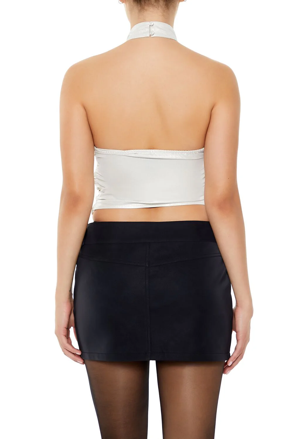 Satin Halter Crop Top - Image 5
