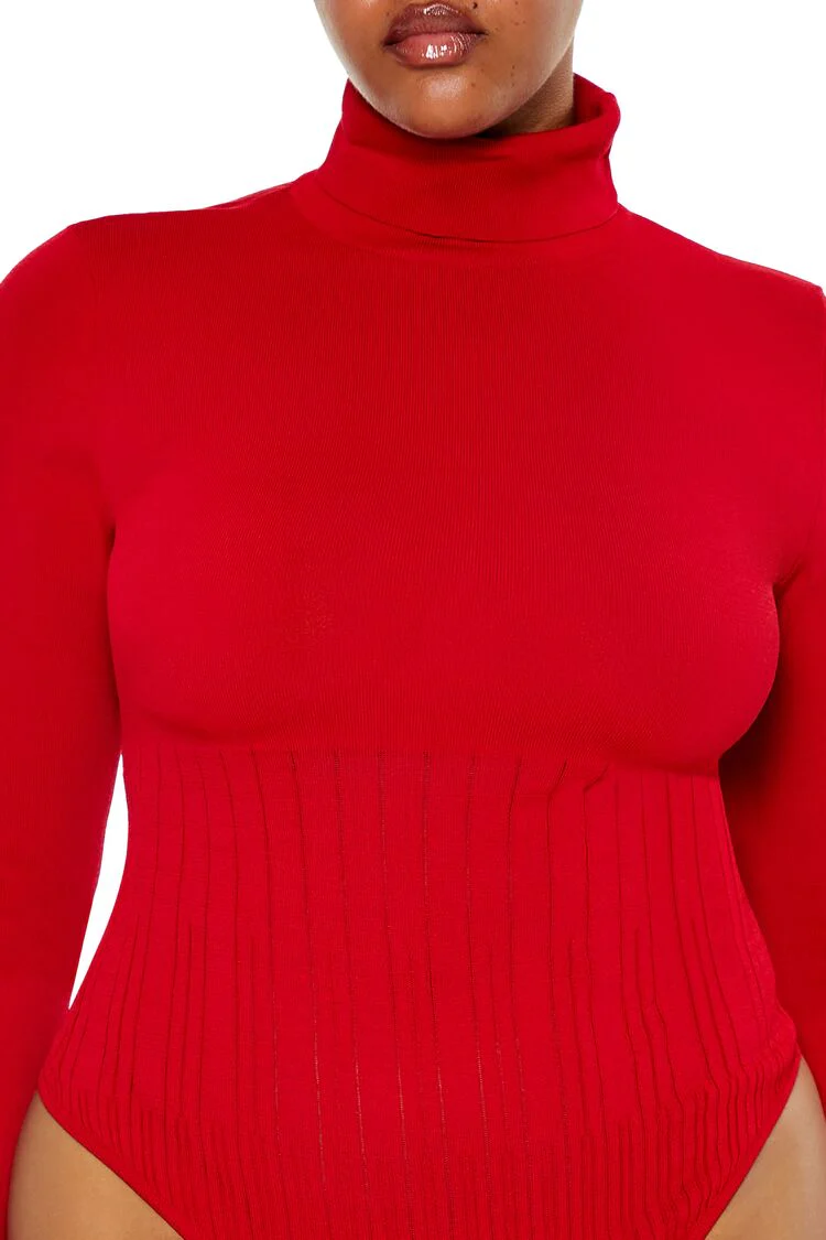 Plus Size Sweater-Knit Bodysuit - Image 3