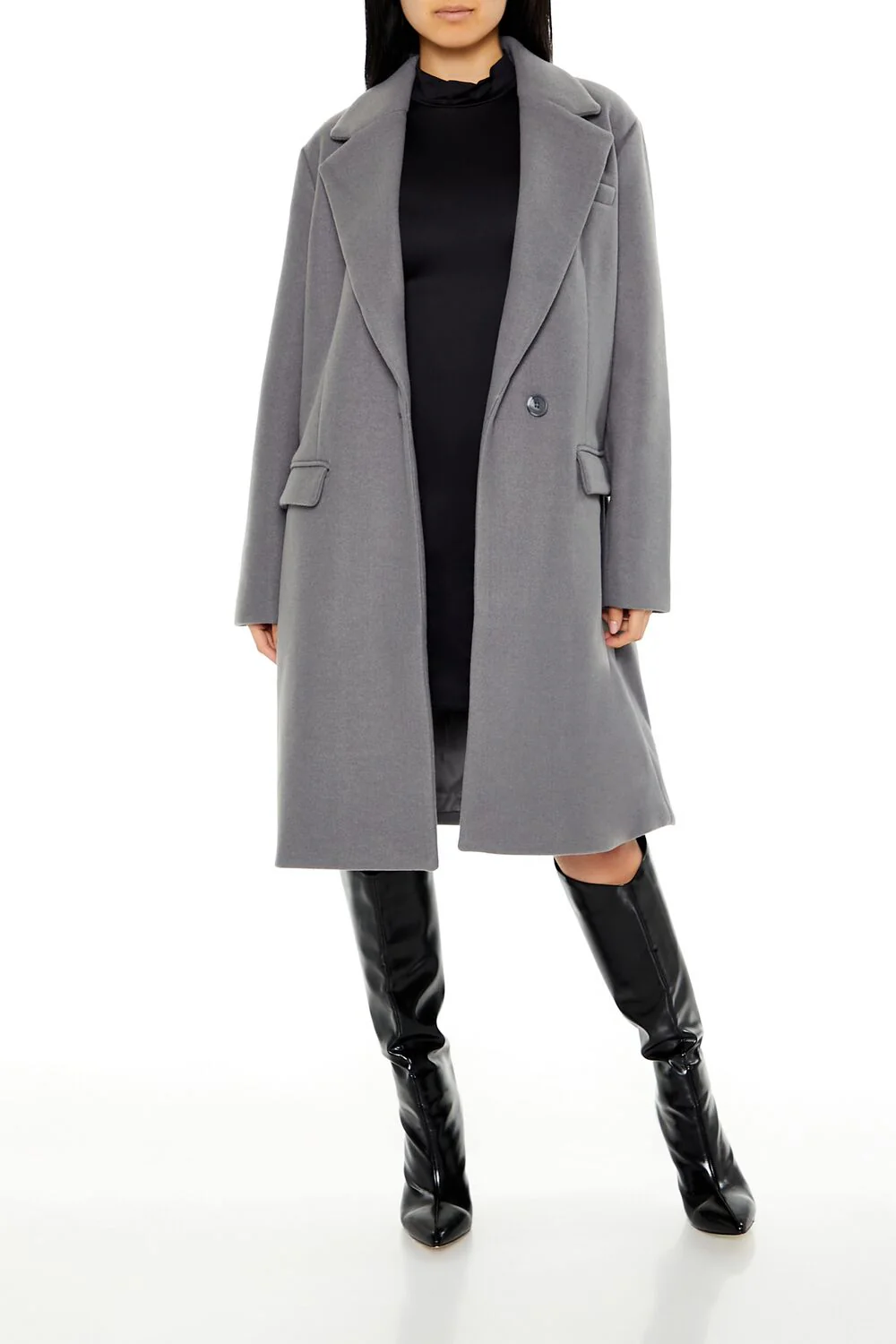 Notched Longline Coat - Image 6