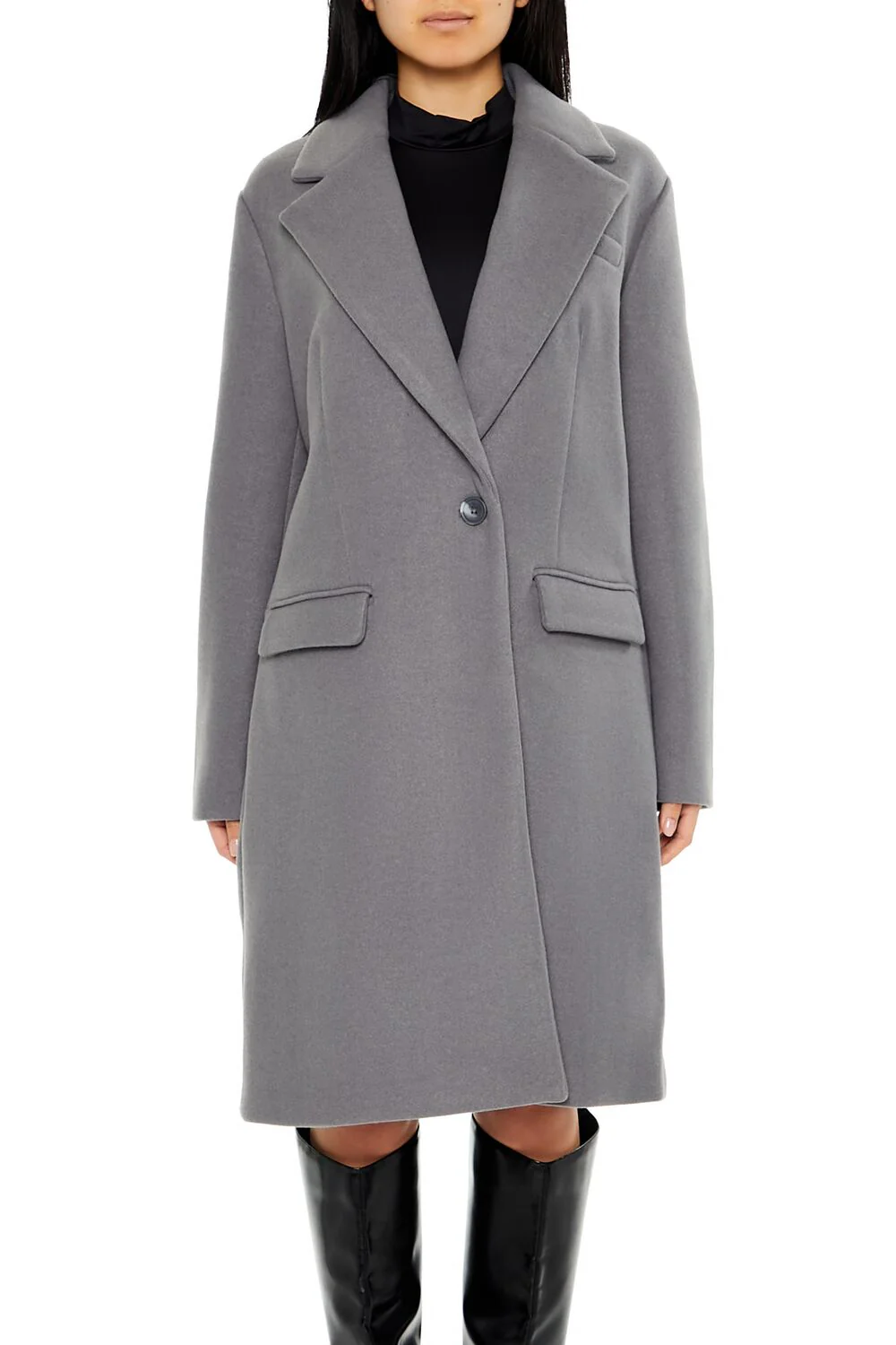 Notched Longline Coat - Image 7
