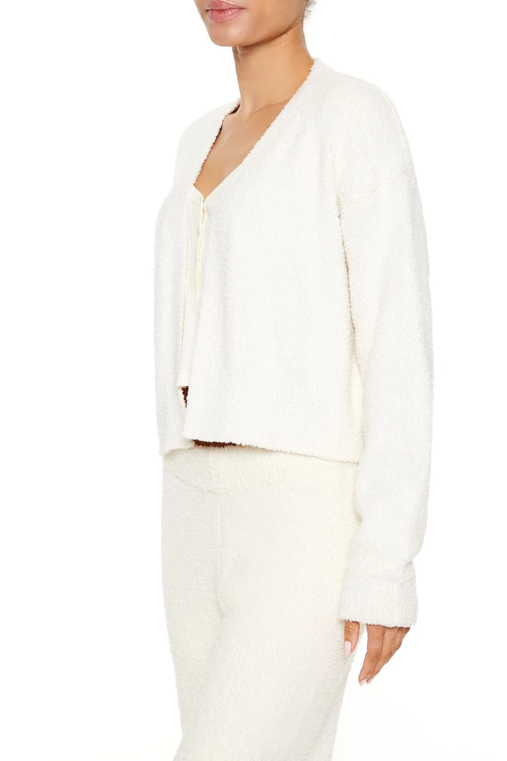Plush Pajama Cardigan Sweater - Image 4