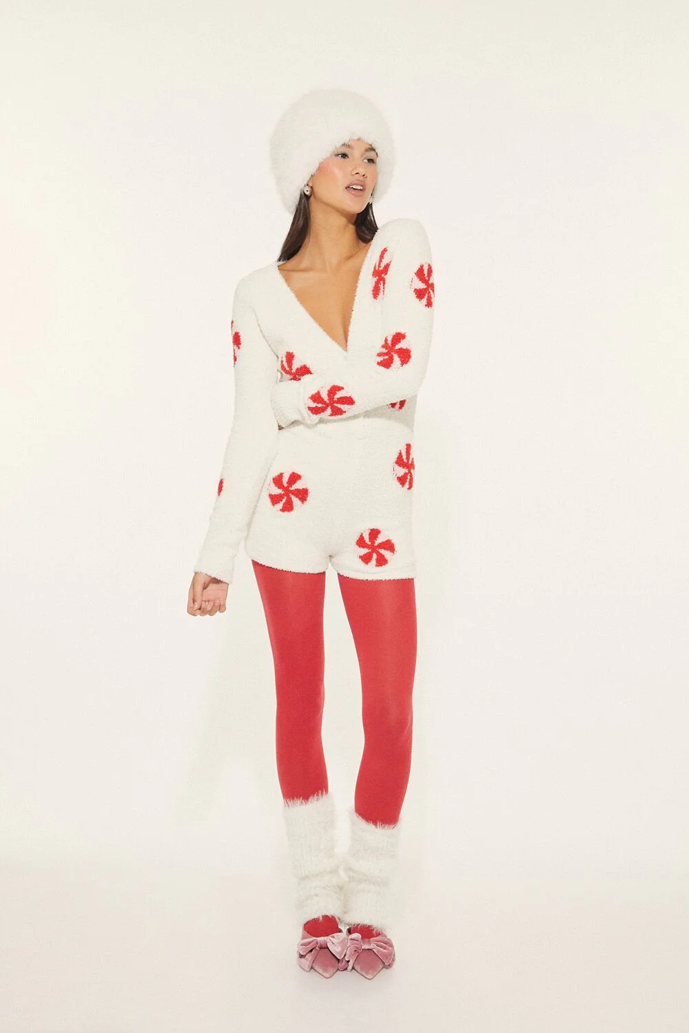 Peppermint Candy Pajama Romper - Image 2