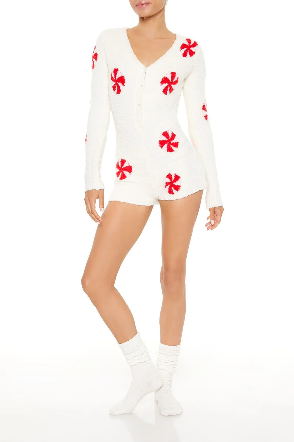 Peppermint Candy Pajama Romper - Image 6