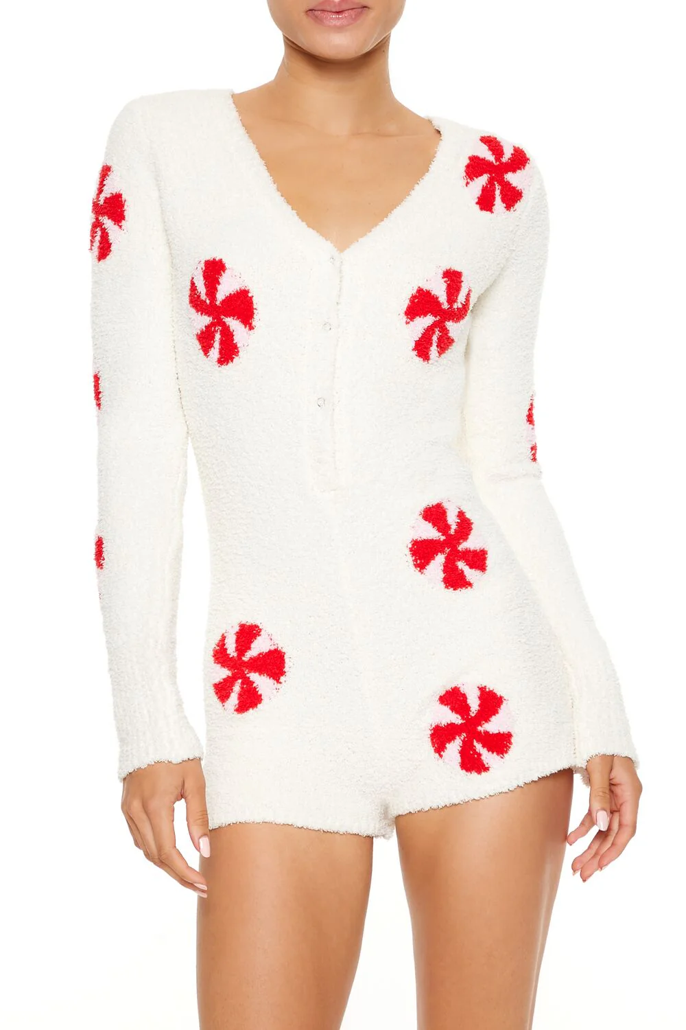 Peppermint Candy Pajama Romper - Image 7