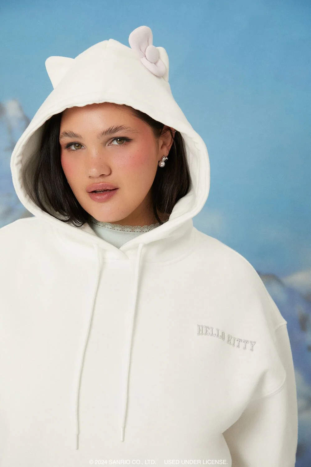 Plus Size Hello Kitty Rose Hoodie - Image 3