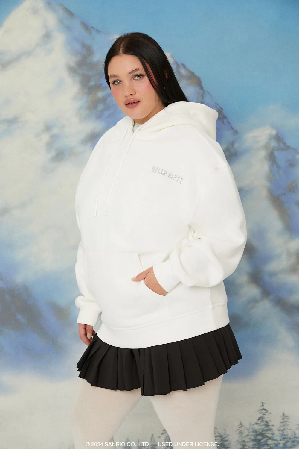 Plus Size Hello Kitty Rose Hoodie - Image 4