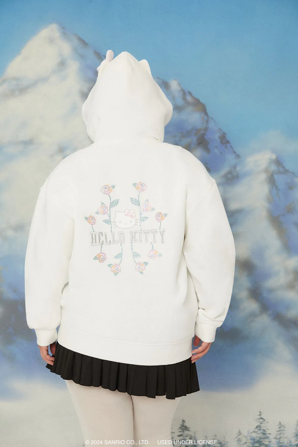 Plus Size Hello Kitty Rose Hoodie - Image 5