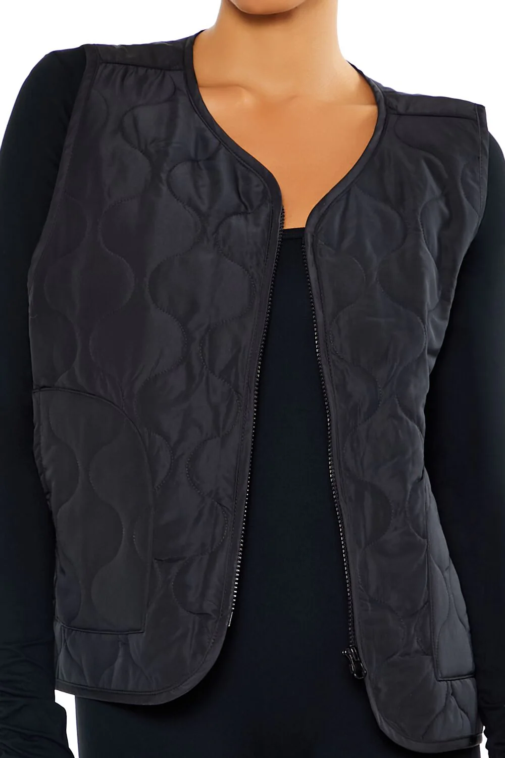 Active Quilted Zip-Up Vest - Image 8