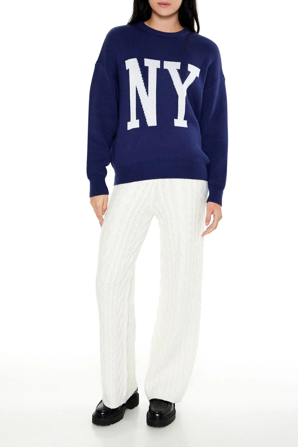 NY Graphic Drop-Sleeve Sweater - Image 2
