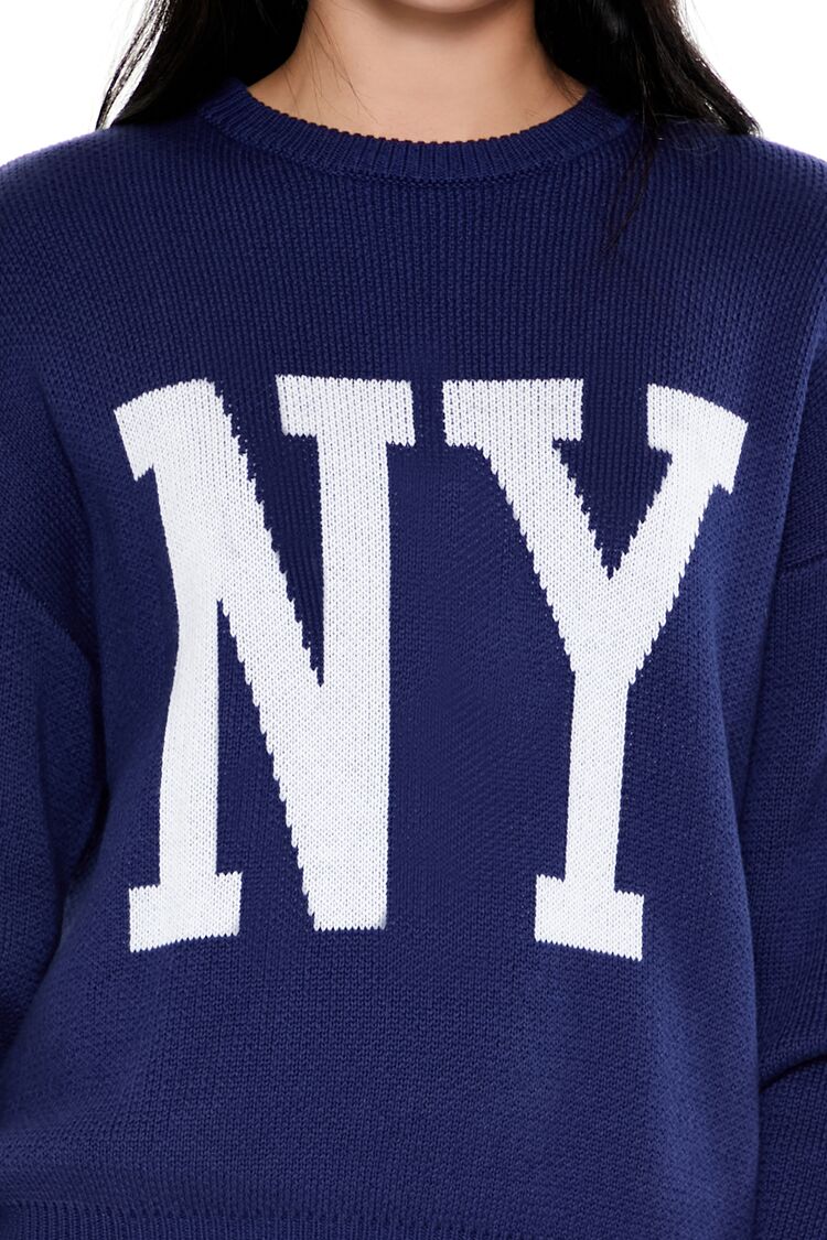 NY Graphic Drop-Sleeve Sweater - Image 3