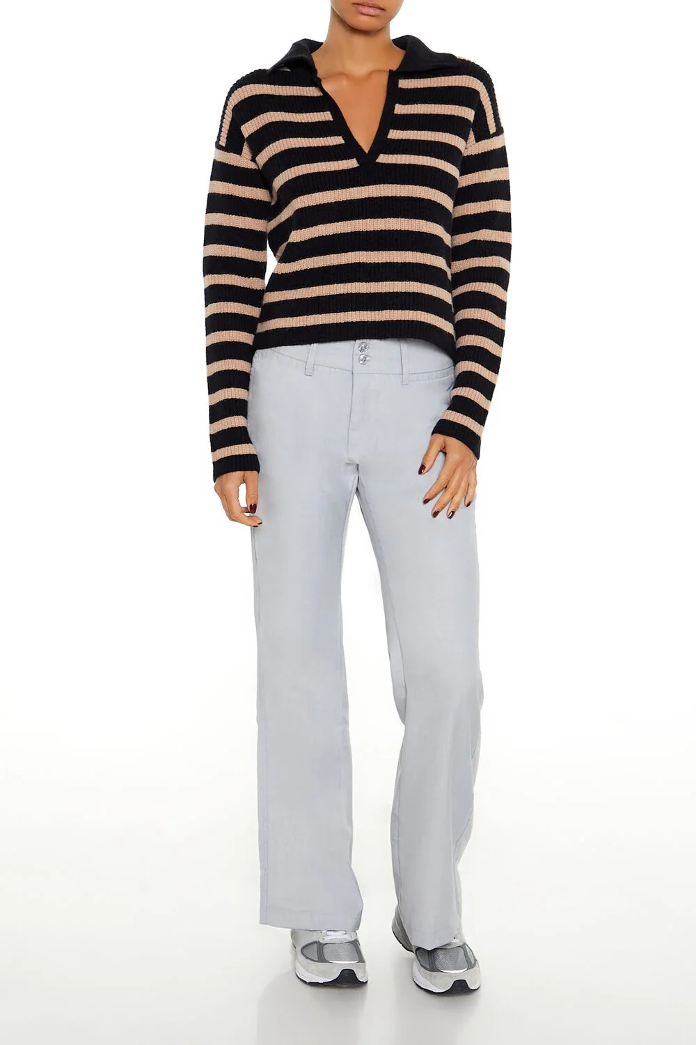 Striped Rib-Knit Sweater - Image 2