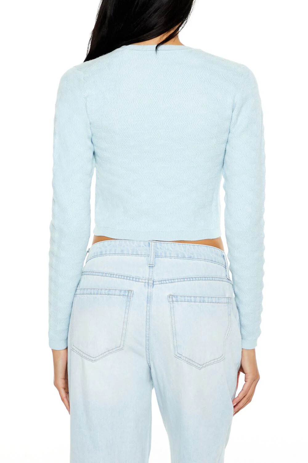 Textured Cropped Sweater - Image 10