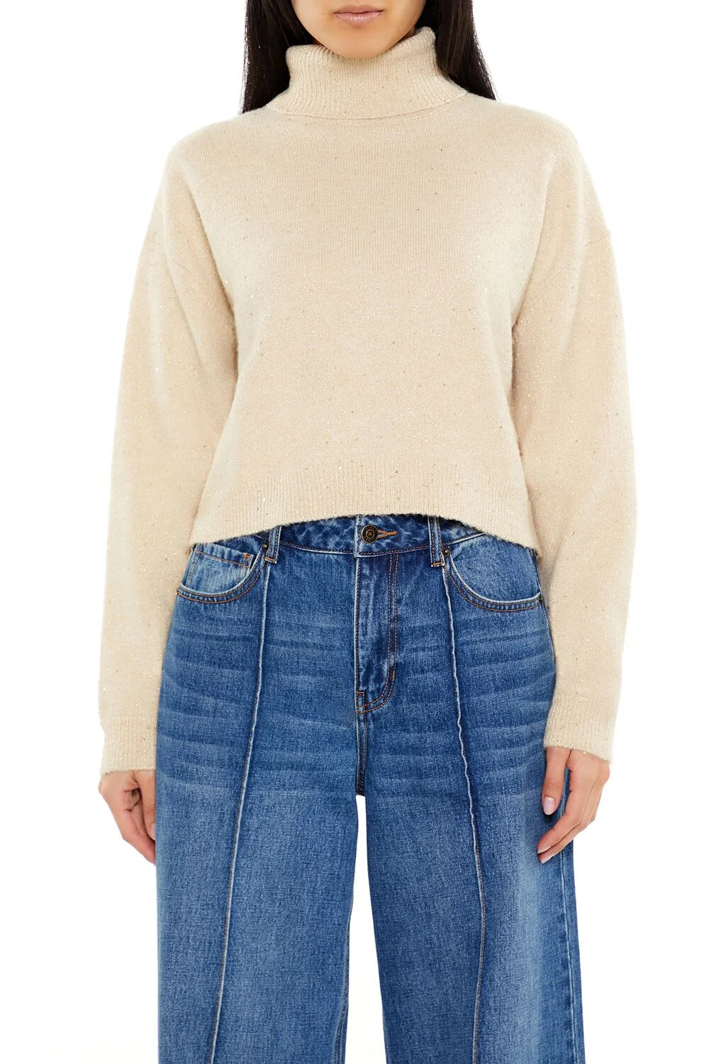 Glitter Knit Turtleneck Sweater - Image 6