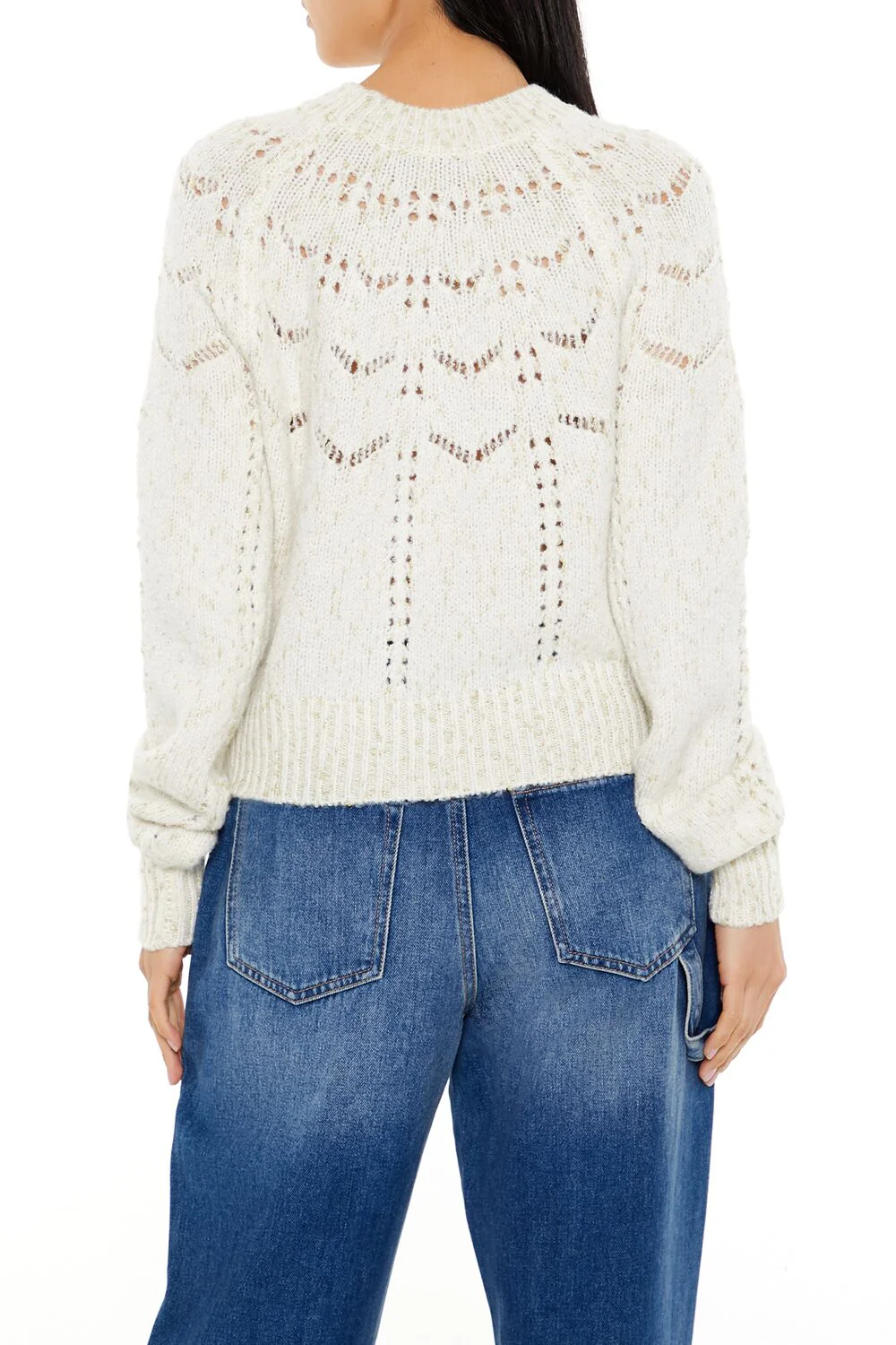 Metallic Pointelle Sweater - Image 10