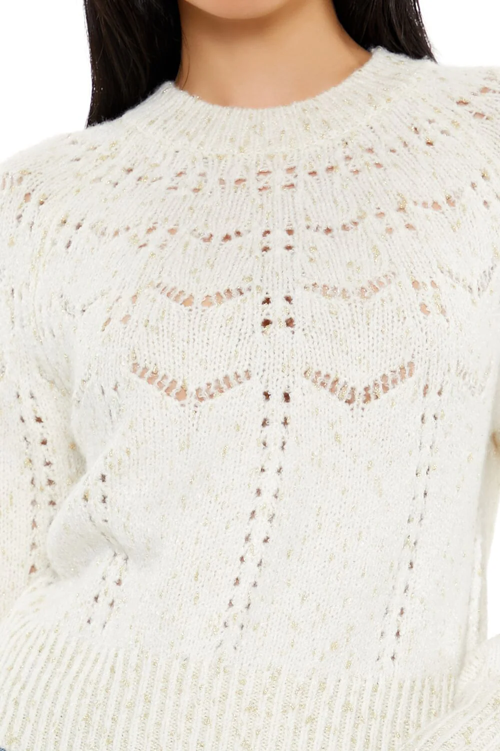 Metallic Pointelle Sweater - Image 8