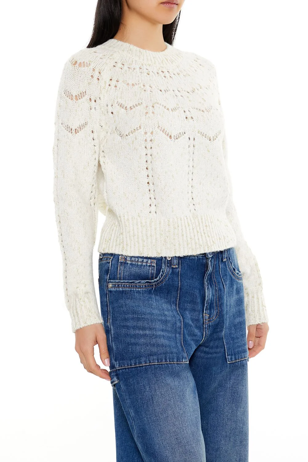 Metallic Pointelle Sweater - Image 9
