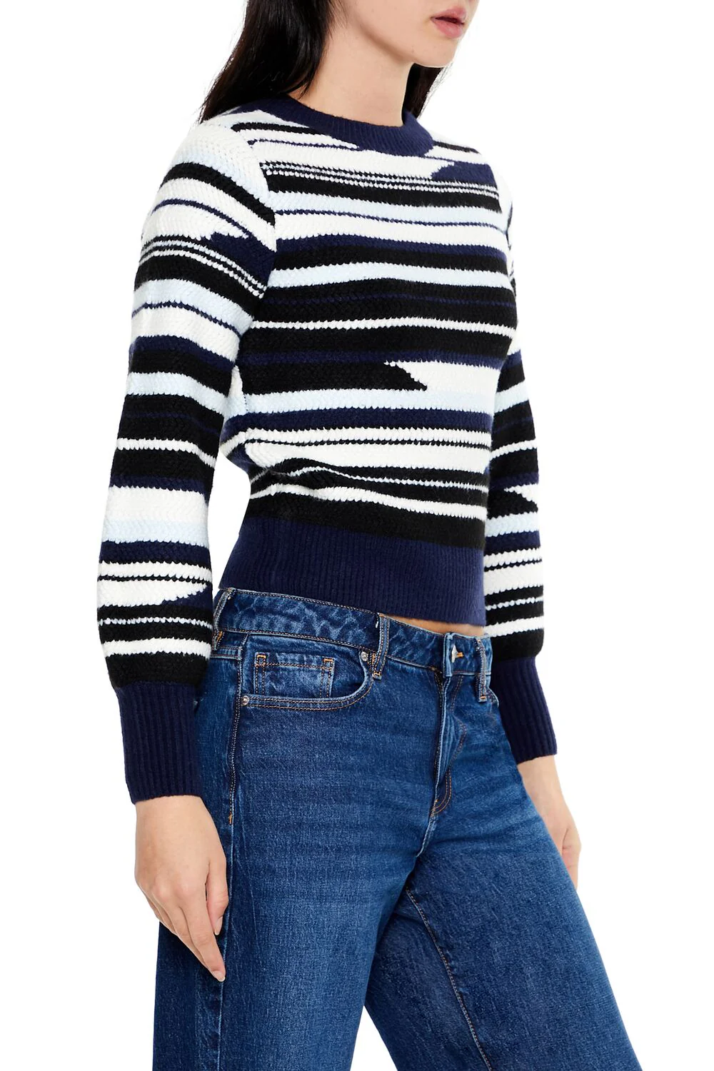 Abstract Striped Sweater - Image 4