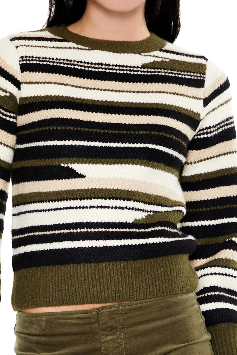 Abstract Striped Sweater - Image 8