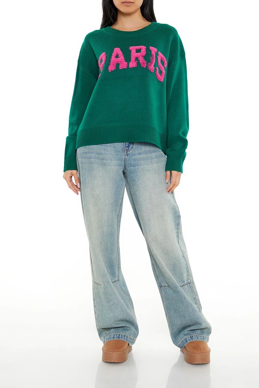 Paris Boucle Knit Patch Sweater - Image 2