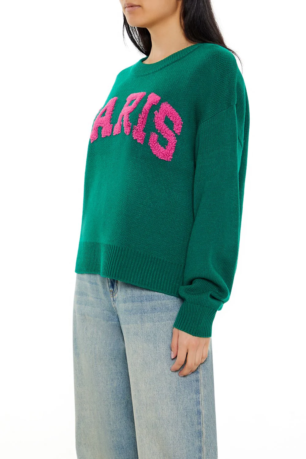 Paris Boucle Knit Patch Sweater - Image 4