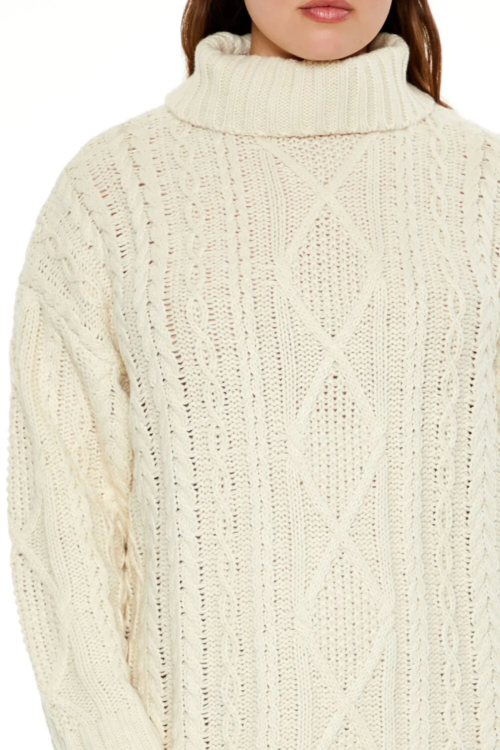 Plus Size Turtleneck Mini Sweater Dress - Image 5