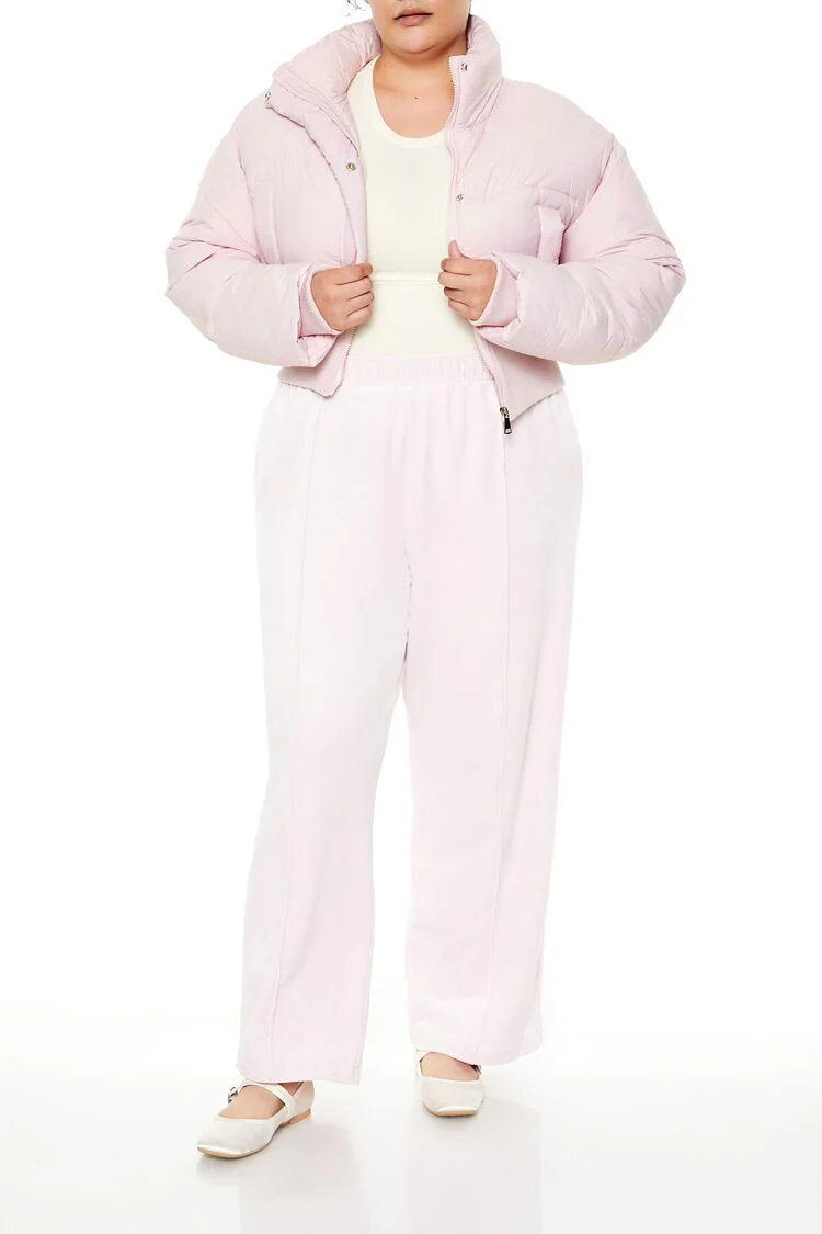 Plus Size Cropped Puffer Jacket - Image 2