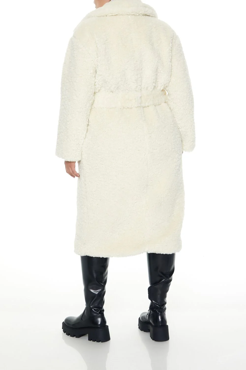 Plus Size Faux Shearling Coat - Image 4